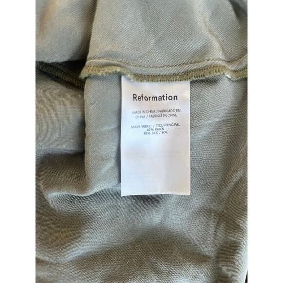 Reformation Green Velvet Midi Dress - Picture 5 of 5